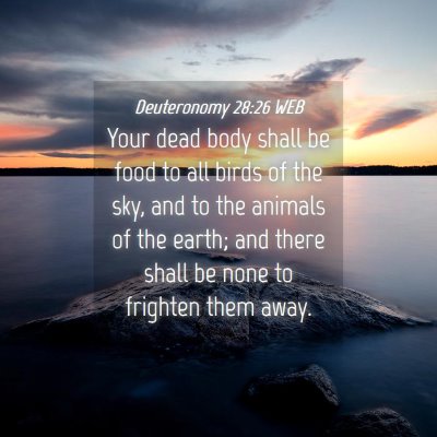 Picture 04 - Deuteronomy 28:26 WEB - Your dead body shall be food to all birds of the - Bible Verse Picture