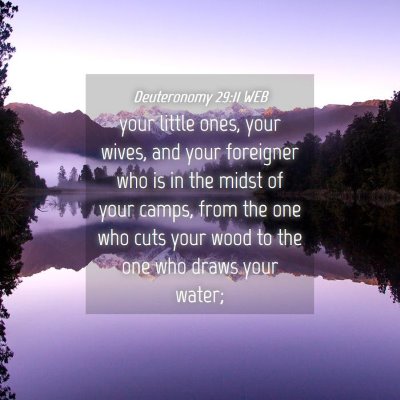 Picture 04 - Deuteronomy 29:11 WEB - your little ones, your wives, and your foreigner - Bible Verse Picture