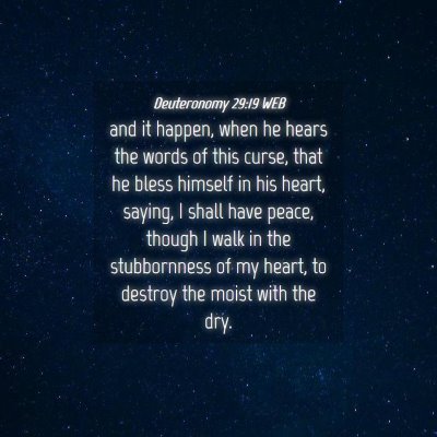 Picture 04 - Deuteronomy 29:19 WEB - and it happen, when he hears the words of this - Bible Verse Picture