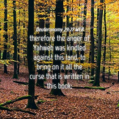 Picture 04 - Deuteronomy 29:27 WEB - therefore the anger of Yahweh was kindled against - Bible Verse Picture