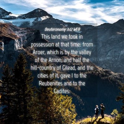 Picture 04 - Deuteronomy 3:12 WEB - This land we took in possession at that time: - Bible Verse Picture
