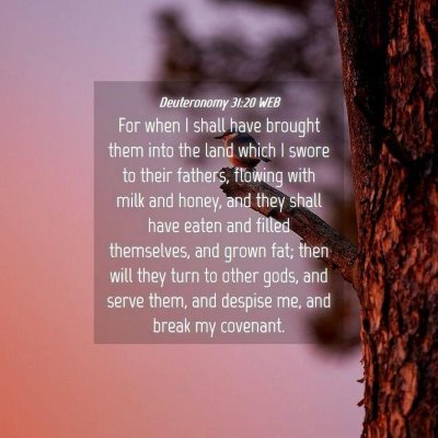 Picture 04 - Deuteronomy 31:20 WEB - For when I shall have brought them into the land - Bible Verse Picture