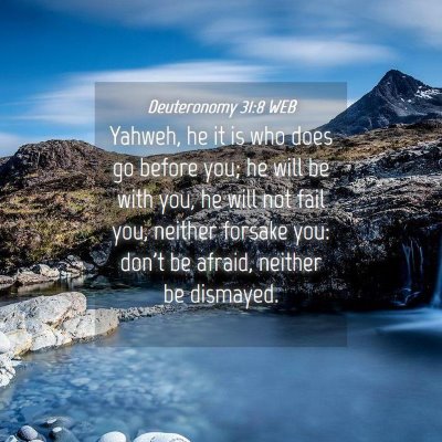 Picture 04 - Deuteronomy 31:8 WEB - Yahweh, he it is who does go before you; he will - Bible Verse Picture