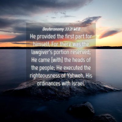 Picture 04 - Deuteronomy 33:21 WEB - He provided the first part for himself, For there - Bible Verse Picture