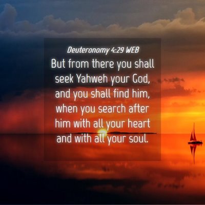 Picture 04 - Deuteronomy 4:29 WEB - But from there you shall seek Yahweh your God, - Bible Verse Picture