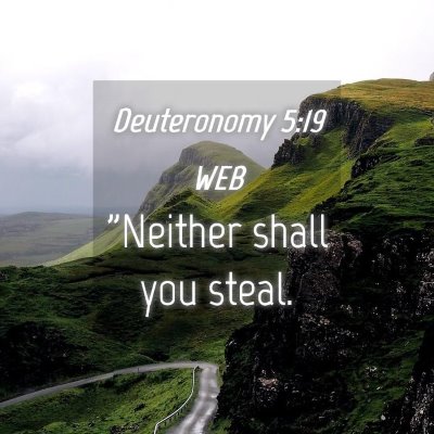 Picture 04 - Deuteronomy 5:19 WEB - 