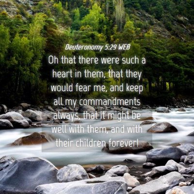 Picture 04 - Deuteronomy 5:29 WEB - Oh that there were such a heart in them, that - Bible Verse Picture