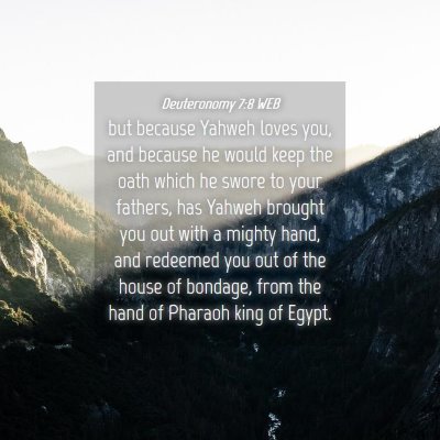 Picture 04 - Deuteronomy 7:8 WEB - but because Yahweh loves you, and because he - Bible Verse Picture