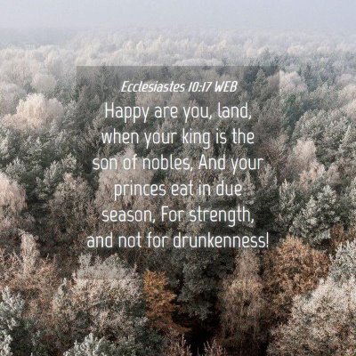 Picture 04 - Ecclesiastes 10:17 WEB - Happy are you, land, when your king is the son of - Bible Verse Picture