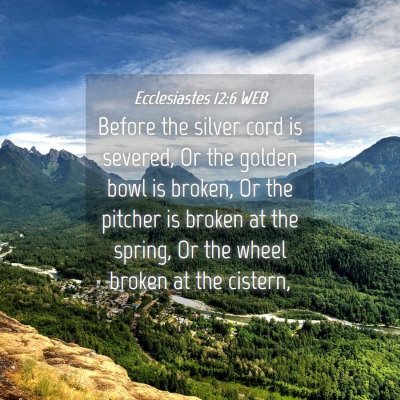 Picture 04 - Ecclesiastes 12:6 WEB - Before the silver cord is severed, Or the golden - Bible Verse Picture