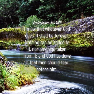 Picture 04 - Ecclesiastes 3:14 WEB - I know that whatever God does, it shall be - Bible Verse Picture