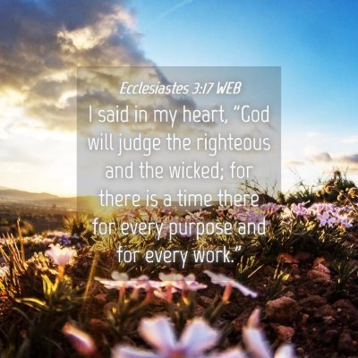 Picture 04 - Ecclesiastes 3:17 WEB - I said in my heart, 