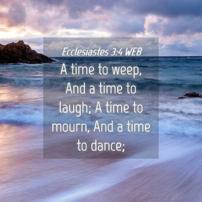 Picture 04 - Ecclesiastes 3:4 WEB - A time to weep, And a time to laugh; A time to - Bible Verse Picture