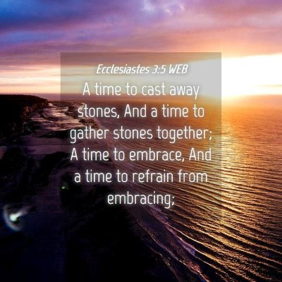 Picture 04 - Ecclesiastes 3:5 WEB - A time to cast away stones, And a time to gather - Bible Verse Picture