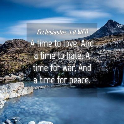 Picture 04 - Ecclesiastes 3:8 WEB - A time to love, And a time to hate; A time for - Bible Verse Picture