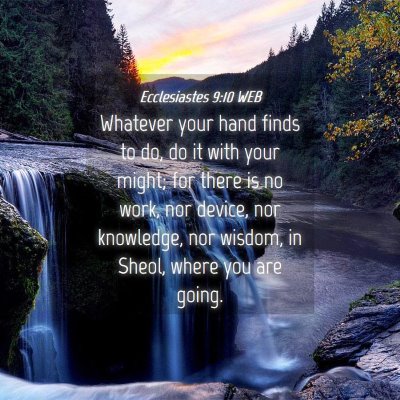 Picture 04 - Ecclesiastes 9:10 WEB - Whatever your hand finds to do, do it with your - Bible Verse Picture