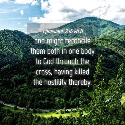 Picture 04 - Ephesians 2:16 WEB - and might reconcile them both in one body to God - Bible Verse Picture