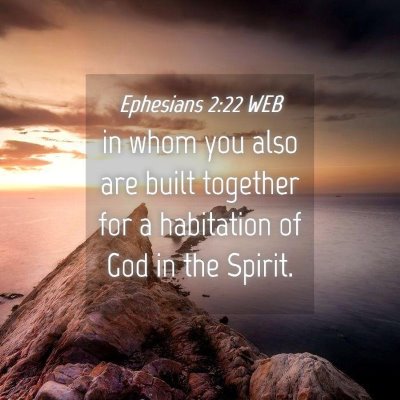 Picture 04 - Ephesians 2:22 WEB - in whom you also are built together for a - Bible Verse Picture