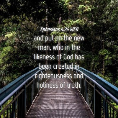 Picture 04 - Ephesians 4:24 WEB - and put on the new man, who in the likeness of - Bible Verse Picture