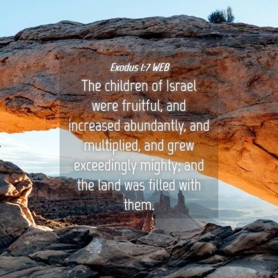 Picture 04 - Exodus 1:7 WEB - The children of Israel were fruitful, and - Bible Verse Picture