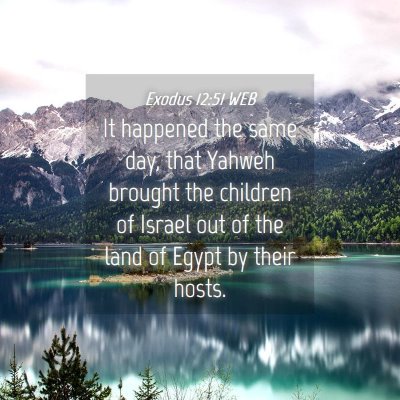 Picture 04 - Exodus 12:51 WEB - It happened the same day, that Yahweh brought the - Bible Verse Picture