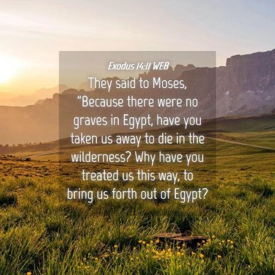 Picture 04 - Exodus 14:11 WEB - They said to Moses, 