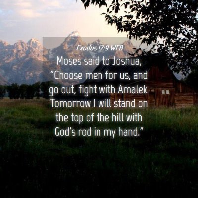 Picture 04 - Exodus 17:9 WEB - Moses said to Joshua, 