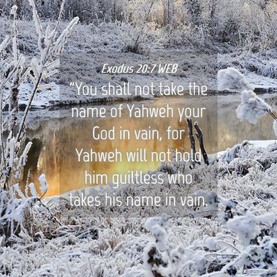 Picture 04 - Exodus 20:7 WEB - 