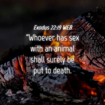 Picture 04 - Exodus 22:19 WEB - 