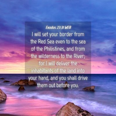 Picture 04 - Exodus 23:31 WEB - I will set your border from the Red Sea even to - Bible Verse Picture