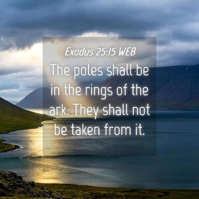 Picture 04 - Exodus 25:15 WEB - The poles shall be in the rings of the ark. They - Bible Verse Picture