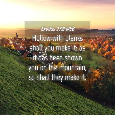 Picture 04 - Exodus 27:8 WEB - Hollow with planks shall you make it: as it has - Bible Verse Picture