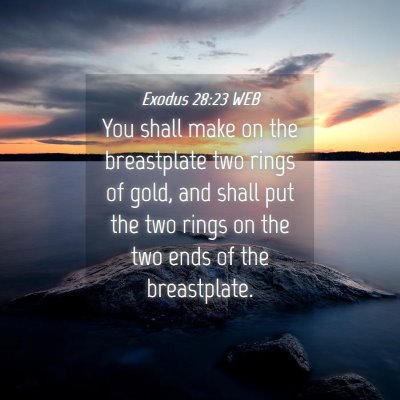 Picture 04 - Exodus 28:23 WEB - You shall make on the breastplate two rings of - Bible Verse Picture