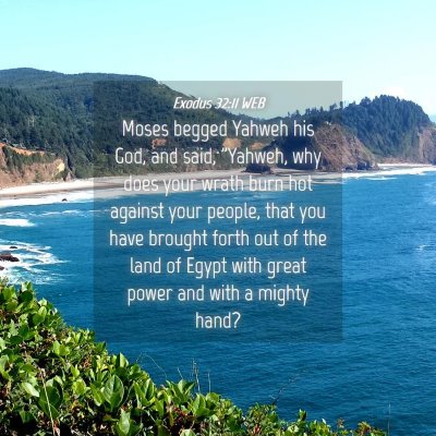 Picture 04 - Exodus 32:11 WEB - Moses begged Yahweh his God, and said, 