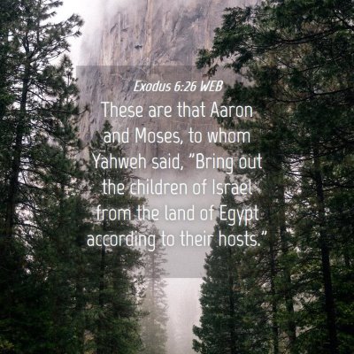 Picture 04 - Exodus 6:26 WEB - These are that Aaron and Moses, to whom Yahweh - Bible Verse Picture