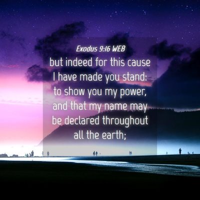Picture 04 - Exodus 9:16 WEB - but indeed for this cause I have made you stand: - Bible Verse Picture
