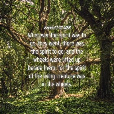 Picture 04 - Ezekiel 1:20 WEB - Wherever the spirit was to go, they went; there - Bible Verse Picture