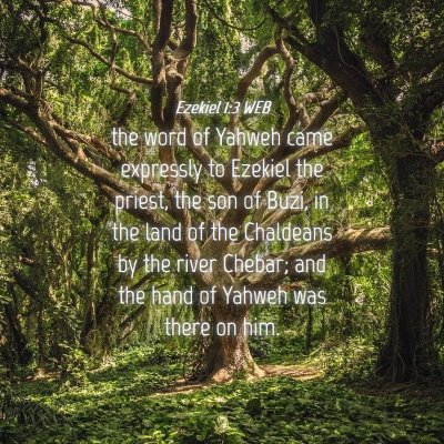 Picture 04 - Ezekiel 1:3 WEB - the word of Yahweh came expressly to Ezekiel the - Bible Verse Picture