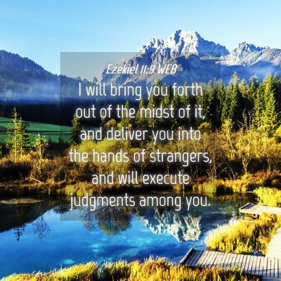 Picture 04 - Ezekiel 11:9 WEB - I will bring you forth out of the midst of it, - Bible Verse Picture