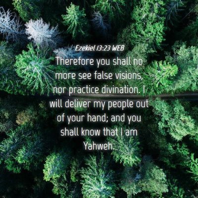 Picture 04 - Ezekiel 13:23 WEB - Therefore you shall no more see false visions, - Bible Verse Picture