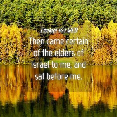 Picture 04 - Ezekiel 14:1 WEB - Then came certain of the elders of Israel to me, - Bible Verse Picture