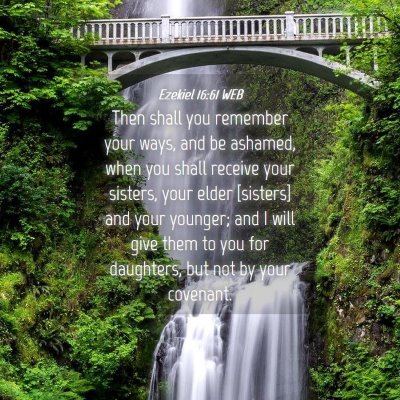 Picture 04 - Ezekiel 16:61 WEB - Then shall you remember your ways, and be - Bible Verse Picture