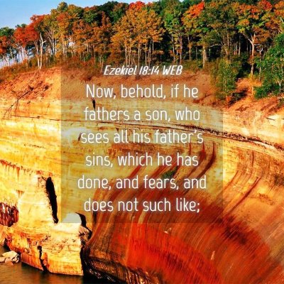 Picture 04 - Ezekiel 18:14 WEB - Now, behold, if he fathers a son, who sees all - Bible Verse Picture