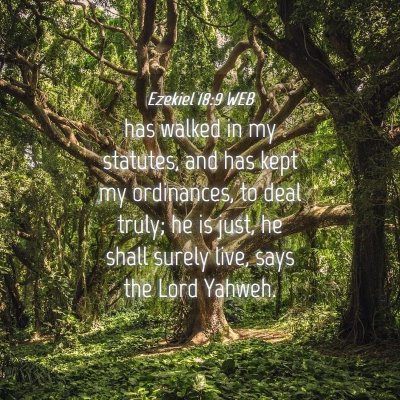 Picture 04 - Ezekiel 18:9 WEB - has walked in my statutes, and has kept my - Bible Verse Picture