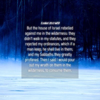 Picture 04 - Ezekiel 20:13 WEB - But the house of Israel rebelled against me in - Bible Verse Picture
