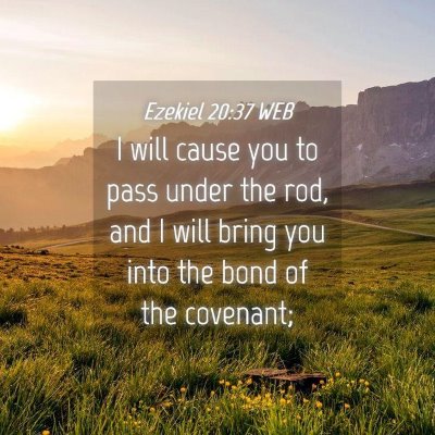 Picture 04 - Ezekiel 20:37 WEB - I will cause you to pass under the rod, and I - Bible Verse Picture