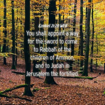 Picture 04 - Ezekiel 21:20 WEB - You shall appoint a way for the sword to come to - Bible Verse Picture