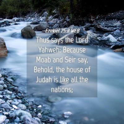 Picture 04 - Ezekiel 25:8 WEB - Thus says the Lord Yahweh: Because Moab and Seir - Bible Verse Picture