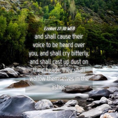 Picture 04 - Ezekiel 27:30 WEB - and shall cause their voice to be heard over you, - Bible Verse Picture