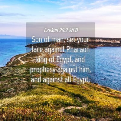 Picture 04 - Ezekiel 29:2 WEB - Son of man, set your face against Pharaoh king of - Bible Verse Picture